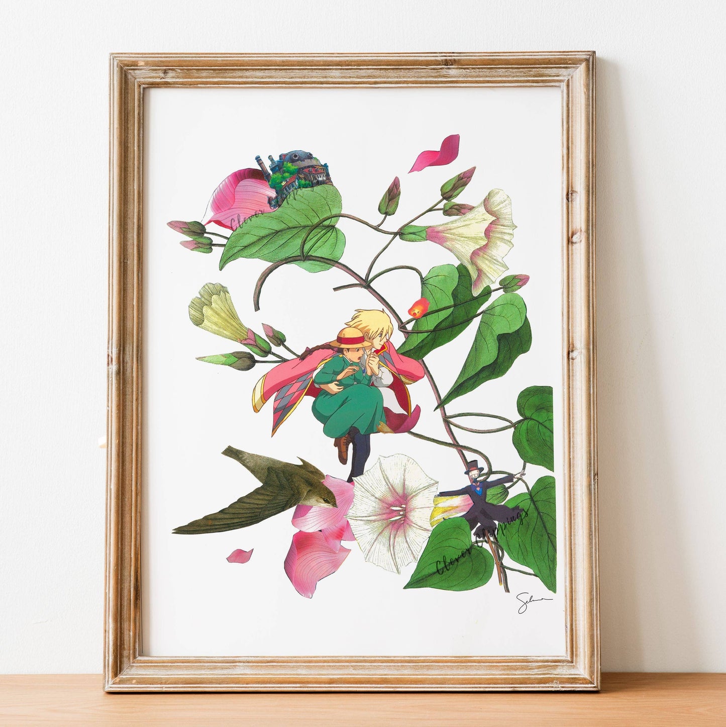 Clever Clippings - Ghibli Inspired: Howl & Sophie - What if You Fly (12" X 16")