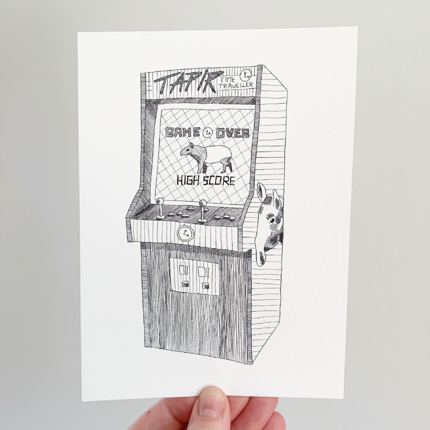 Critter Co. - TAPIR ARCADE GAME Print (5" X 7")