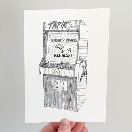 Critter Co. - TAPIR ARCADE GAME Print (5" X 7")