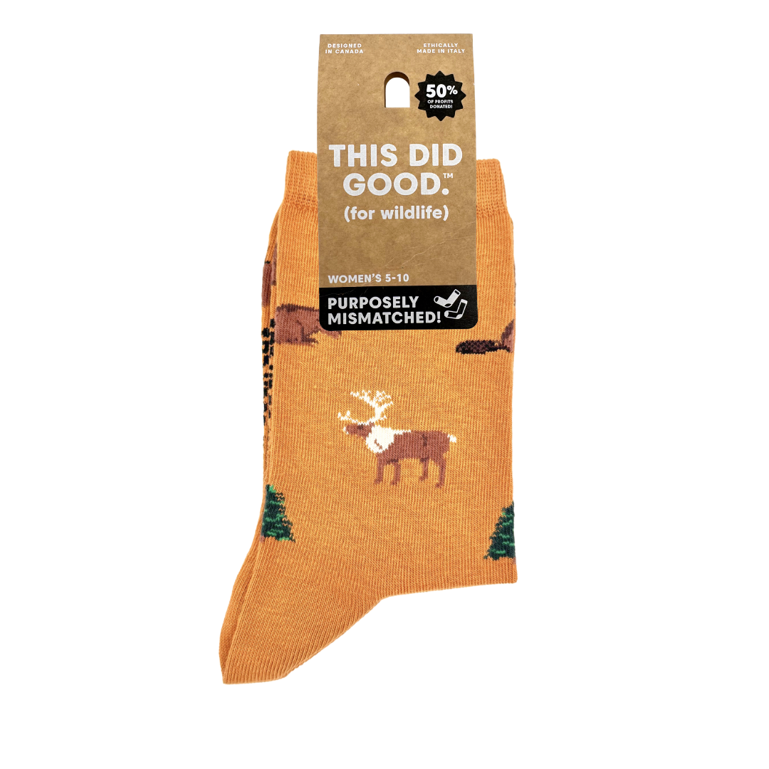 Friday Sock Co. - Women's Wildlife This Did Good Mismatched Crew Socks