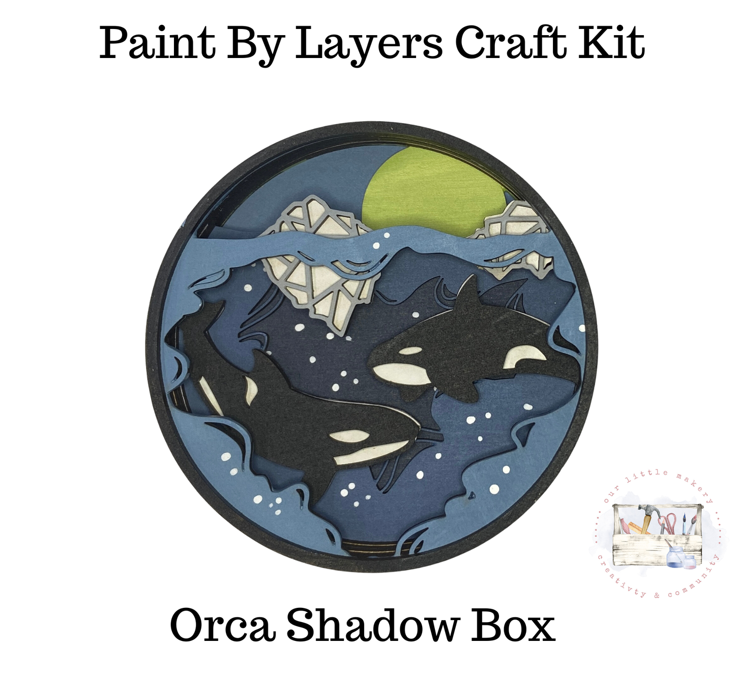 Our Little Makery - Orca Shadow Box Kit