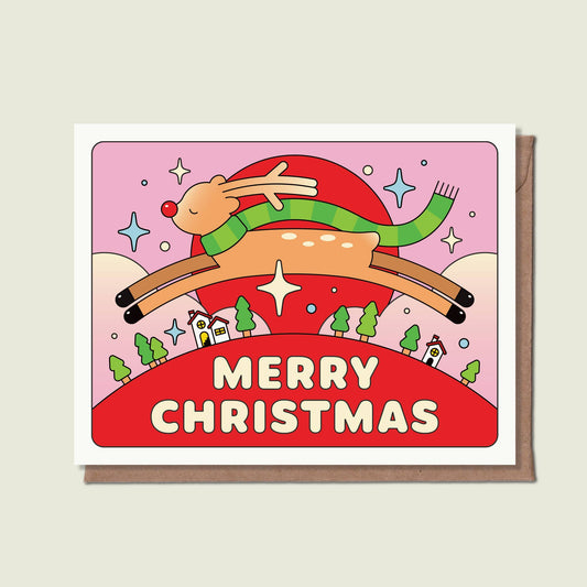 Épée Lapin Studio - Merry Christmas Deer Greeting Card
