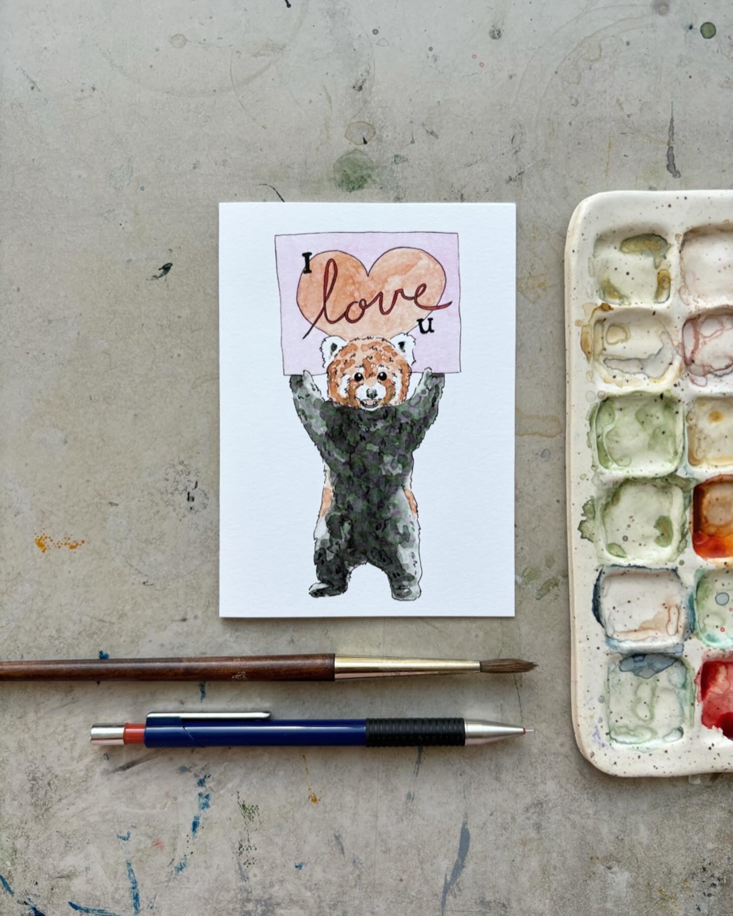 Critter Co. - I LOVE YOU RED PANDA Card