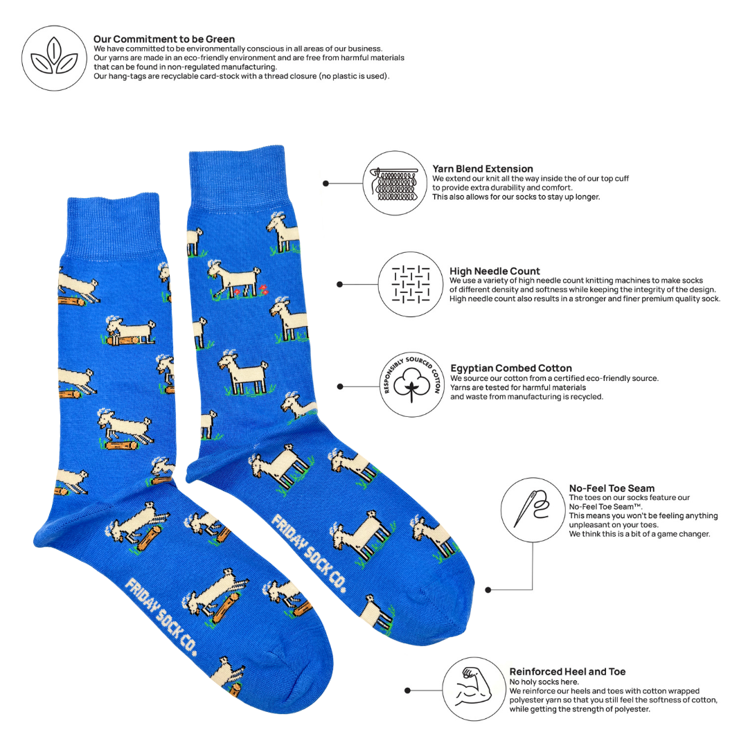 Friday Sock Co. - Men's Goats This Did Good Socks