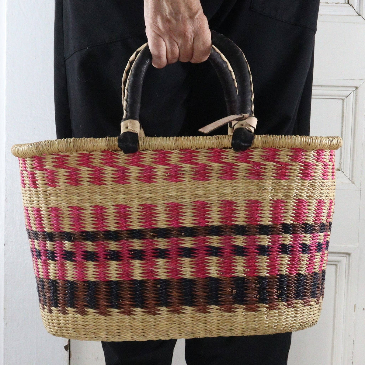 Big Blue Moma - Bolga Basket LARGE OVAL (Variety of Colours)
