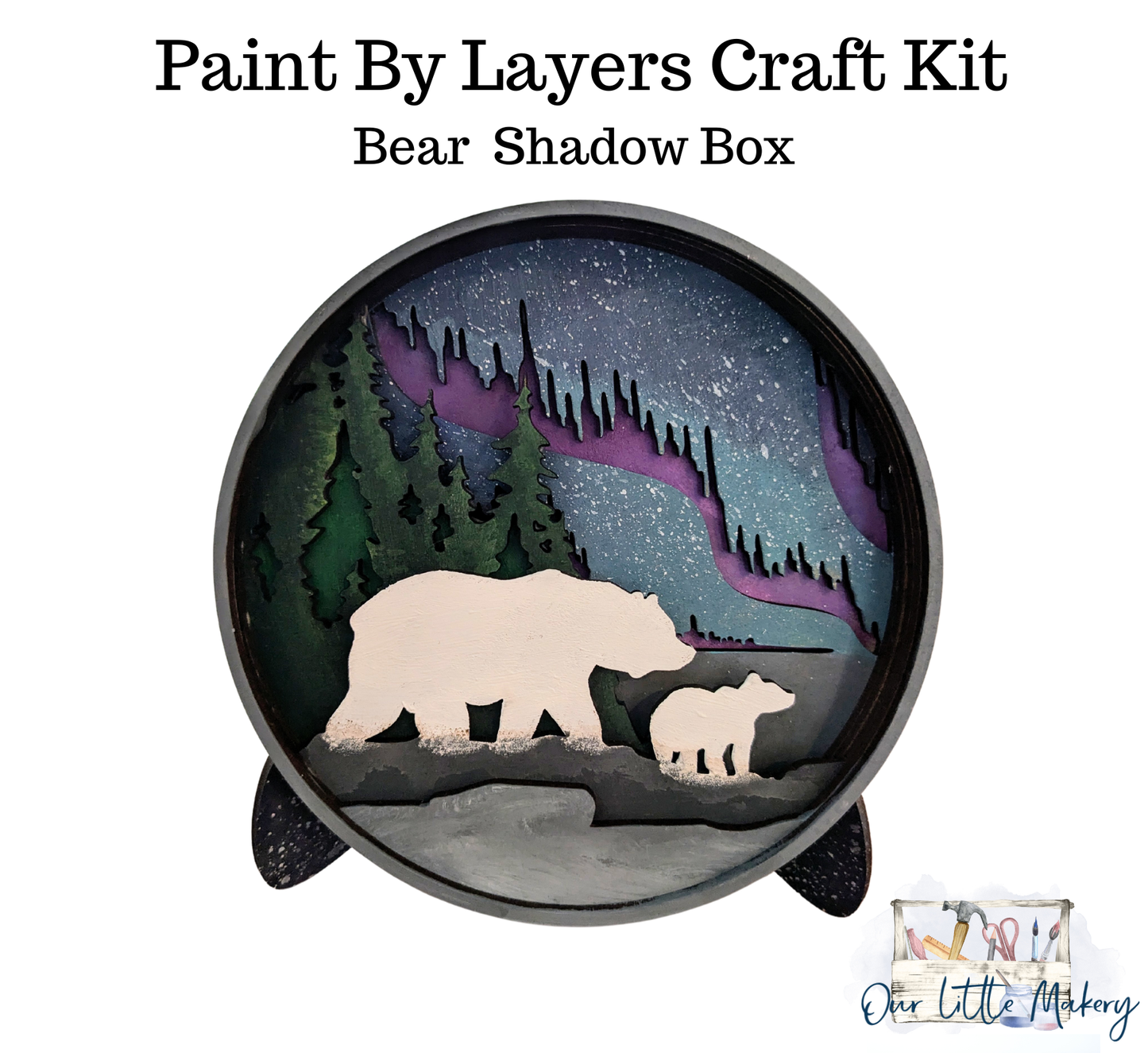 Our Little Makery - Bear Shadow Box Kit