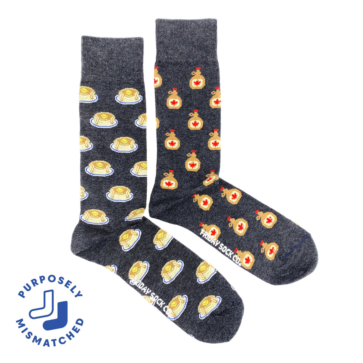 Friday Sock Co. - Men’s Maple Syrup & Pancake Mid-Calf Socks