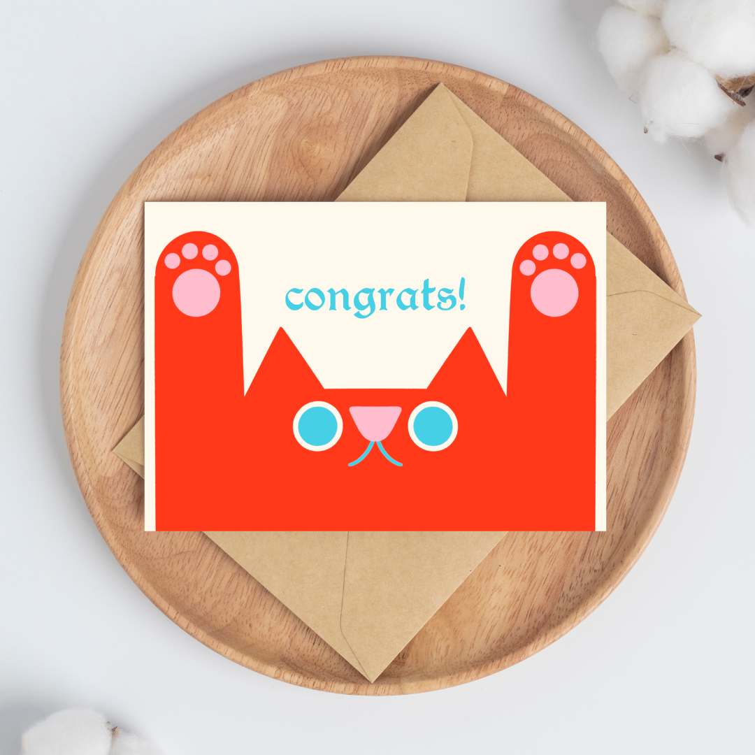 KÜKOO - CAT CONGRATS Card