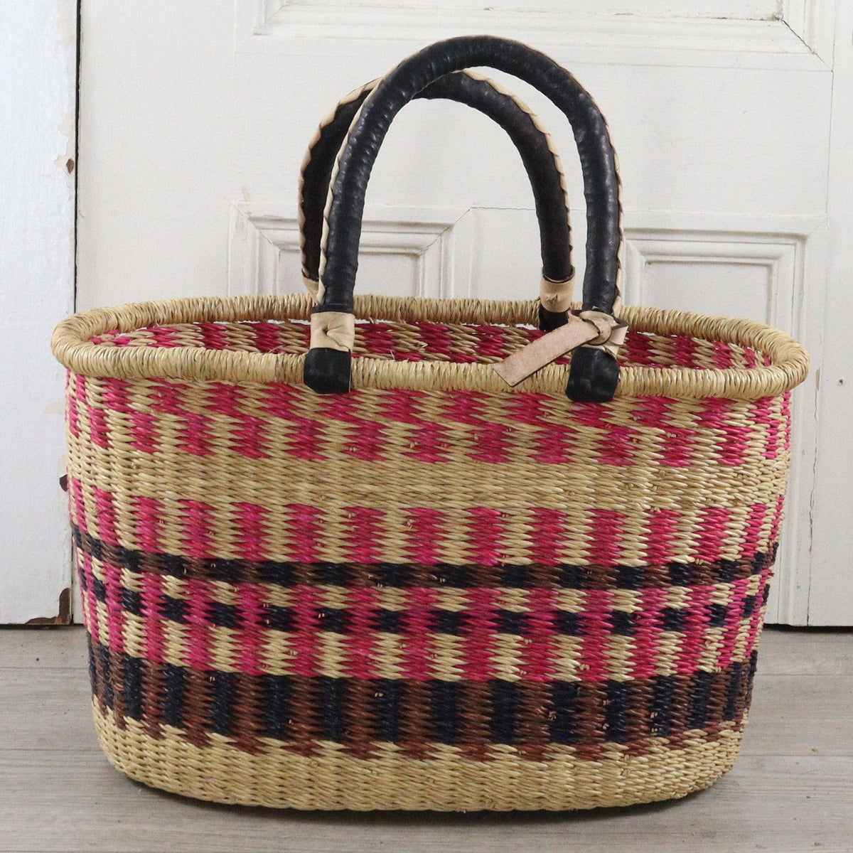 Big Blue Moma - Bolga Basket LARGE OVAL (Variety of Colours)