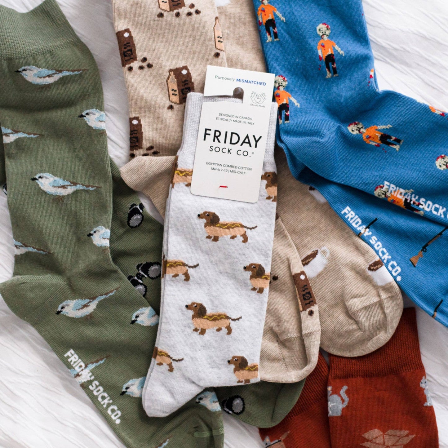 Friday Sock Co. - Men's Hot Dog Wiener Dog Socks
