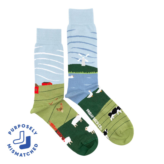 Friday Sock Co. - Men's Barnyard Scene Socks