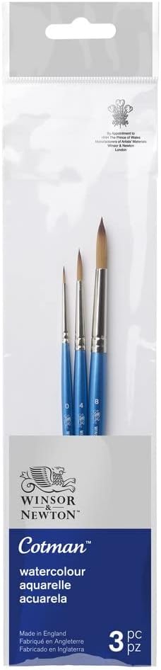 WINSOR & NEWTON - COTMAN Brush Pack, #2 (3 Piece)
