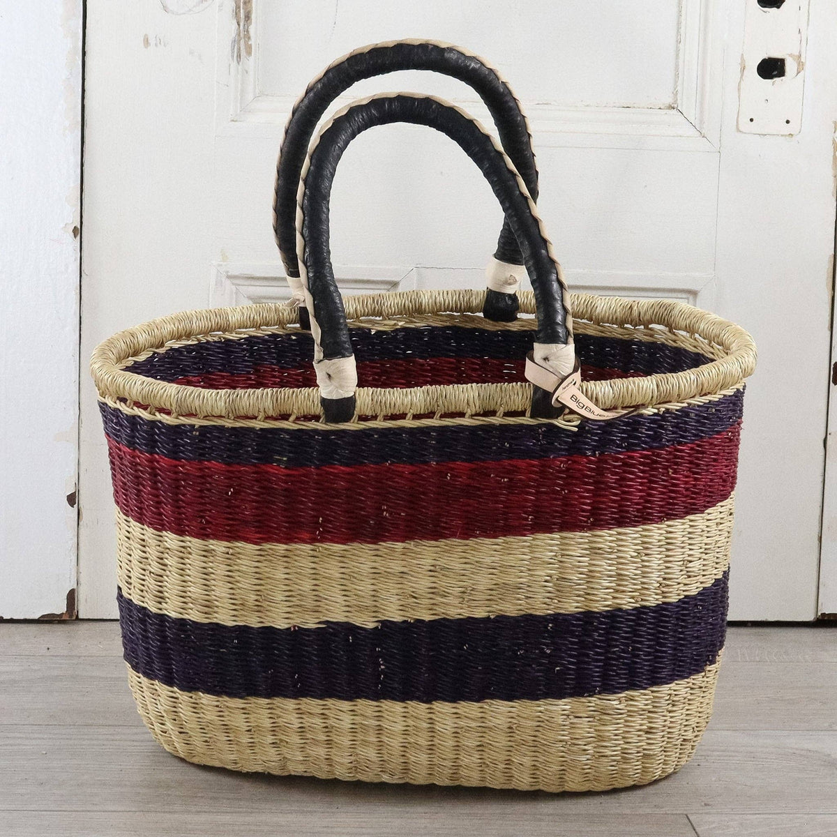 Big Blue Moma - Bolga Basket LARGE OVAL (Variety of Colours)
