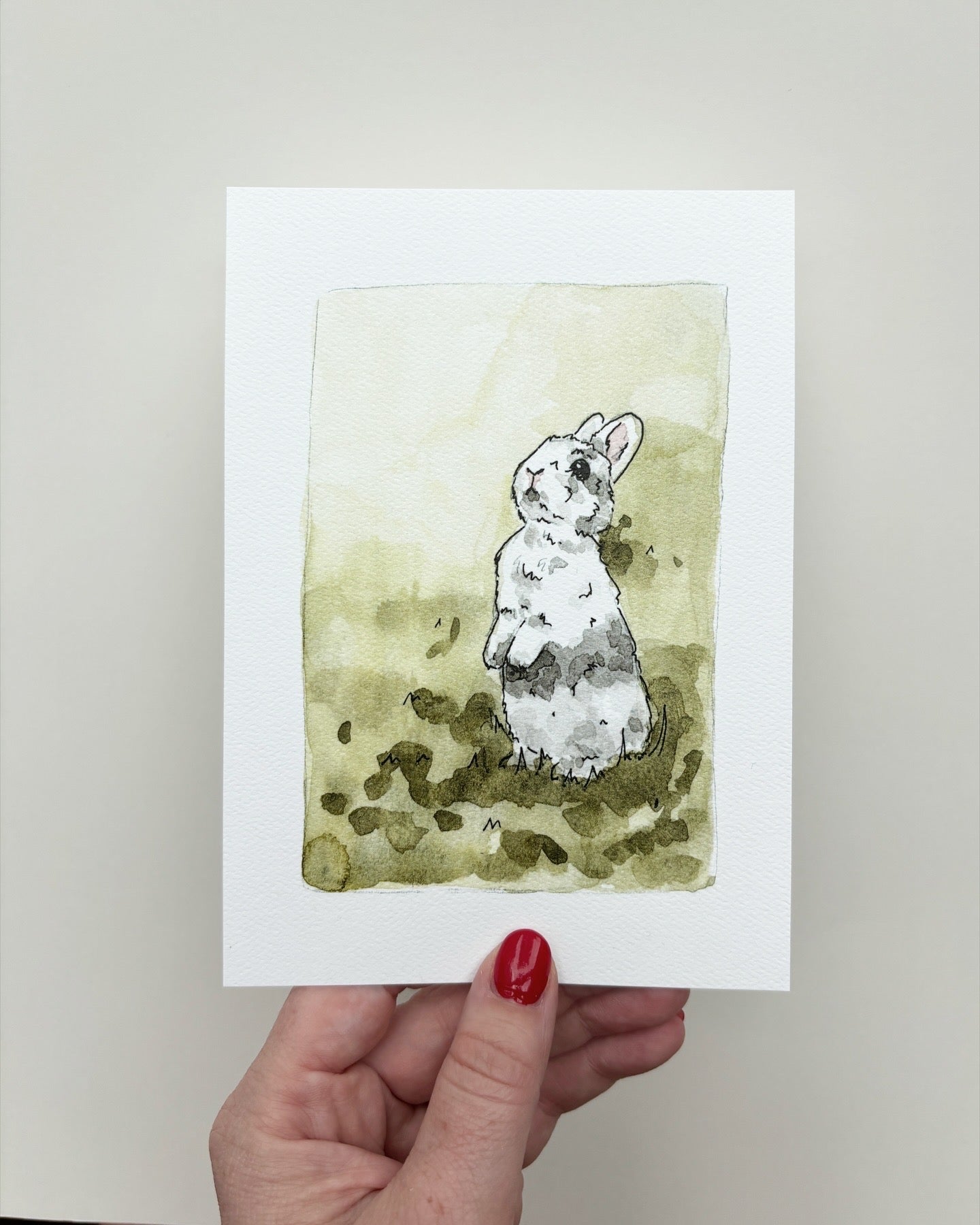 Critter Co. - BUNNY IN THE GRASS Print (5" X 7")