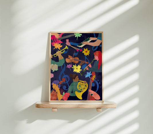 Annick Gaudreault - MUSICIANS Art Print