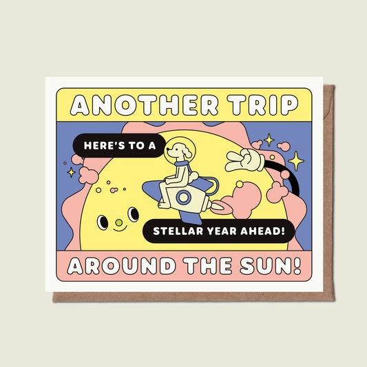 Épée Lapin Studio - Another Trip Around The Sun Greeting Card