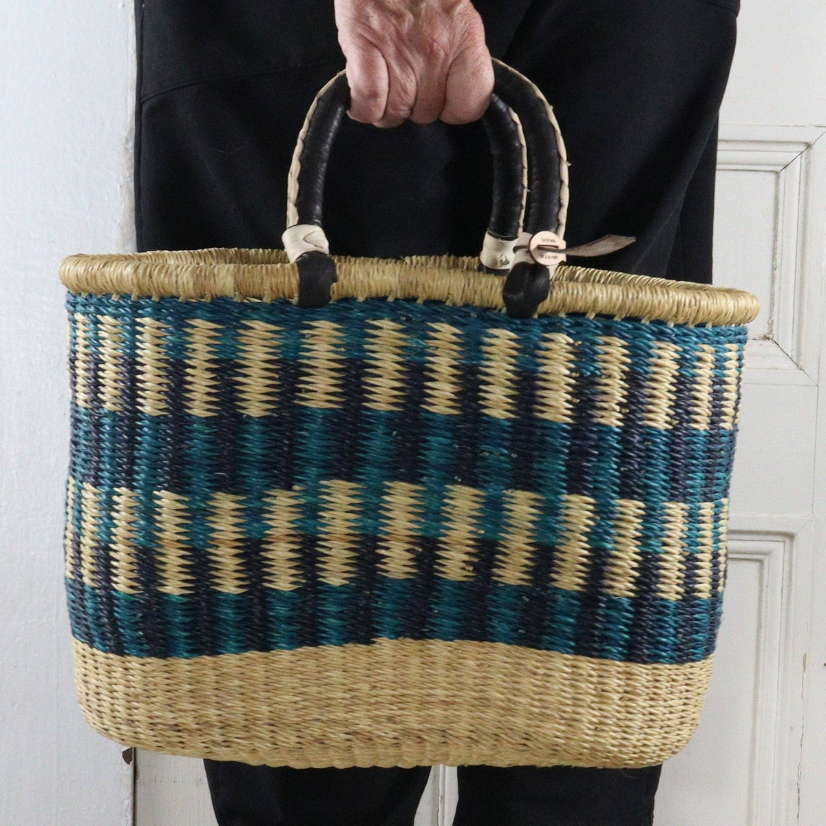 Big Blue Moma - Bolga Basket LARGE OVAL (Variety of Colours)