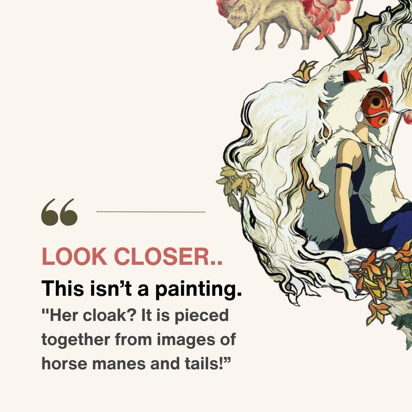 Clever Clippings - Ghibli inspired: Princess Mononoke - Fierce and Free (12"x16")