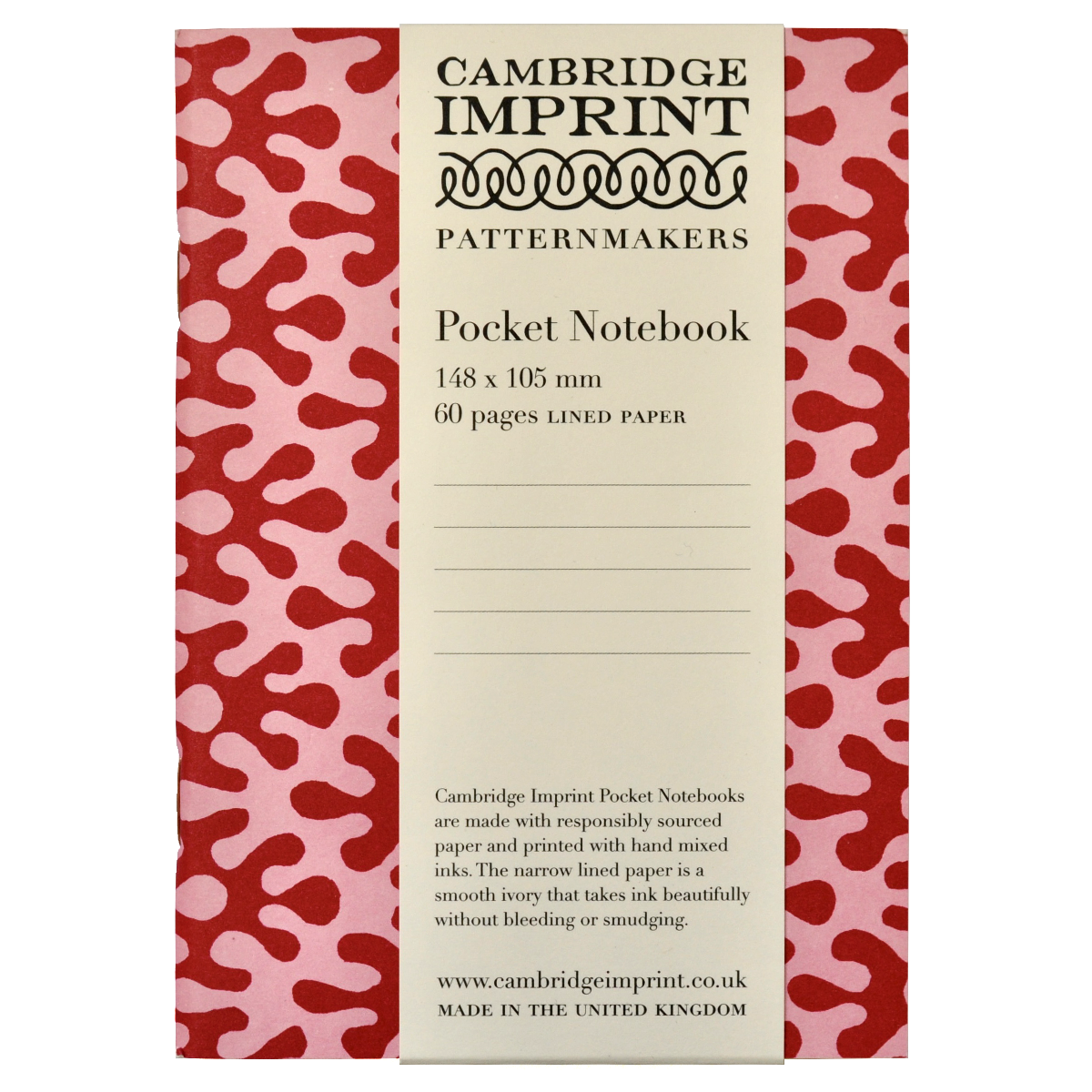 Cambridge Imprint - Pocket Notebook Kelp Raspberry Ripple