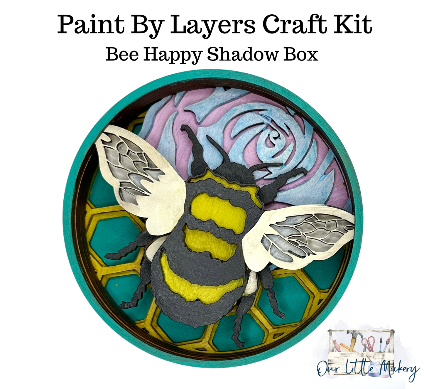 Our Little Makery - Bee Happy Shadow Box Kit
