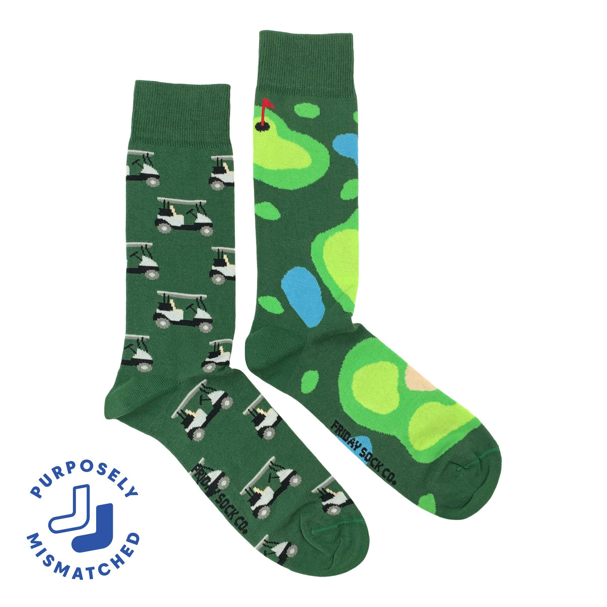 Friday Sock Co. - Men's Golf & Golf Cart Mid-Calf Socks