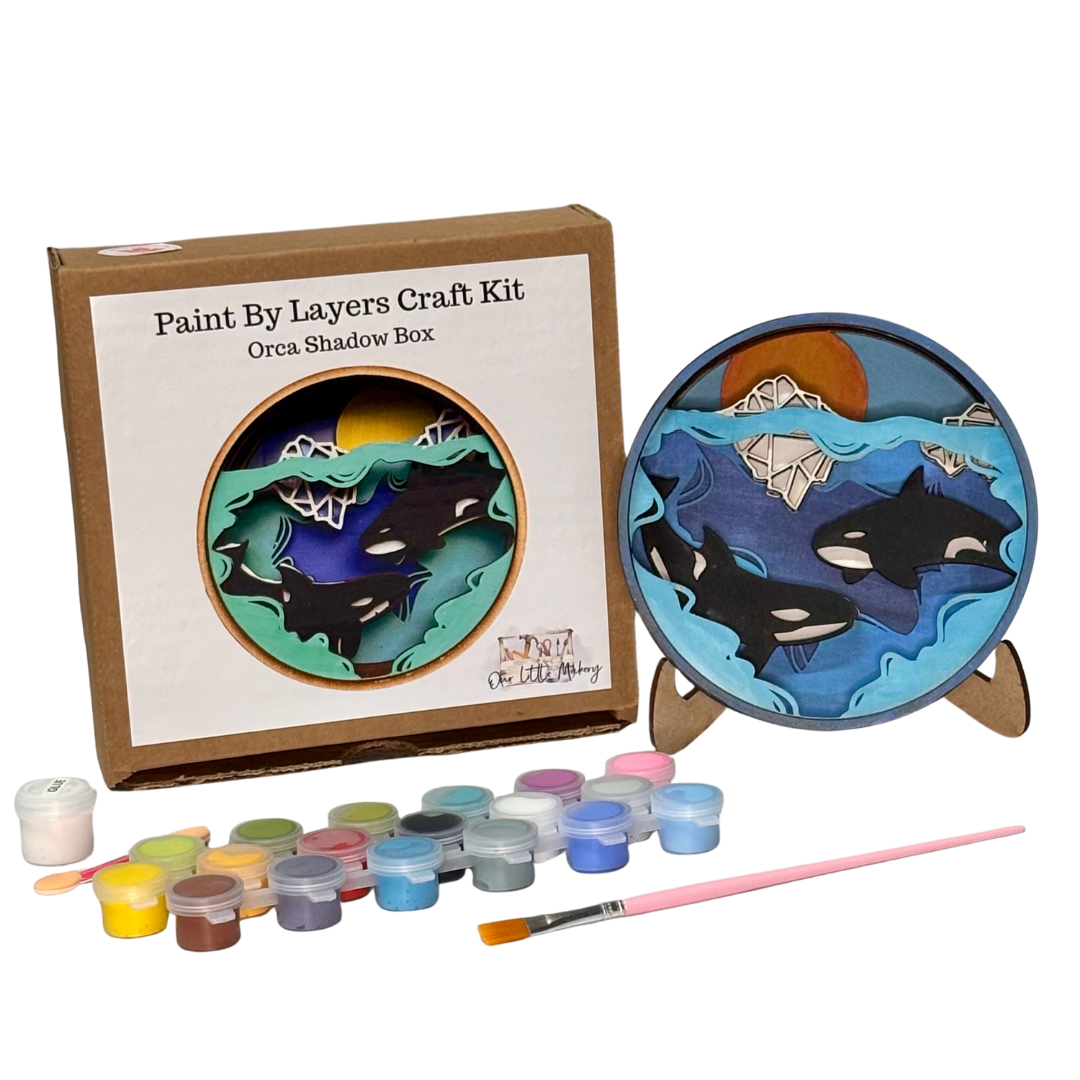 Our Little Makery - Orca Shadow Box Kit