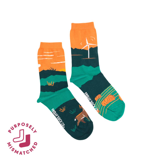 Friday Sock Co. - Women's Foothills Canadian Landscape Socks