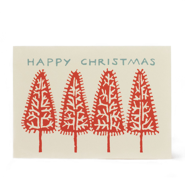 Cambridge Imprint - Card Happy Christmas Trees