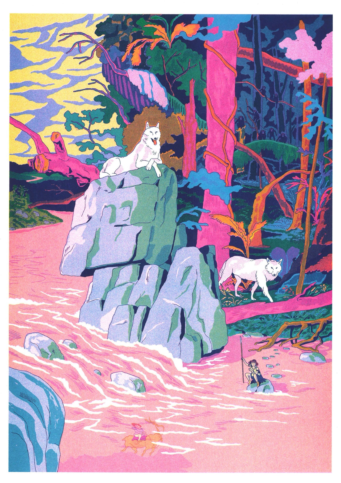KIBLIND Atelier - PRINCESS MONONOKE Simon Roussin (A3 Print)