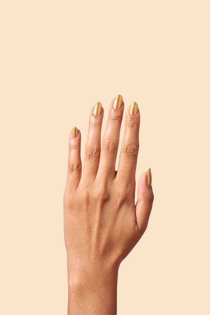 Happy Rudy - Fête | Vegan Nail Polish | Gold Eco-Glitter | Celebration