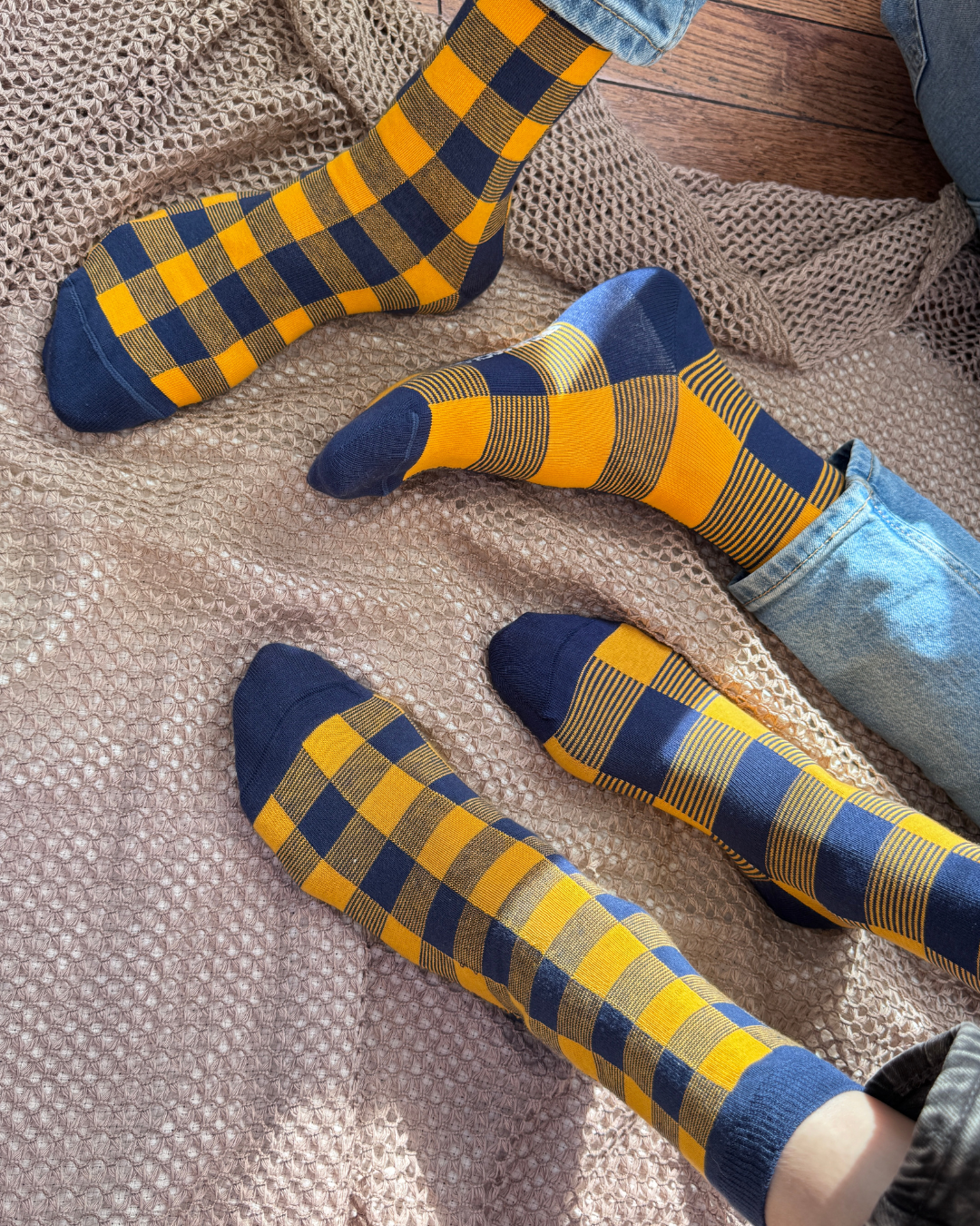 Friday Sock Co. - Men's Modern Plaid Mid-Calf Socks