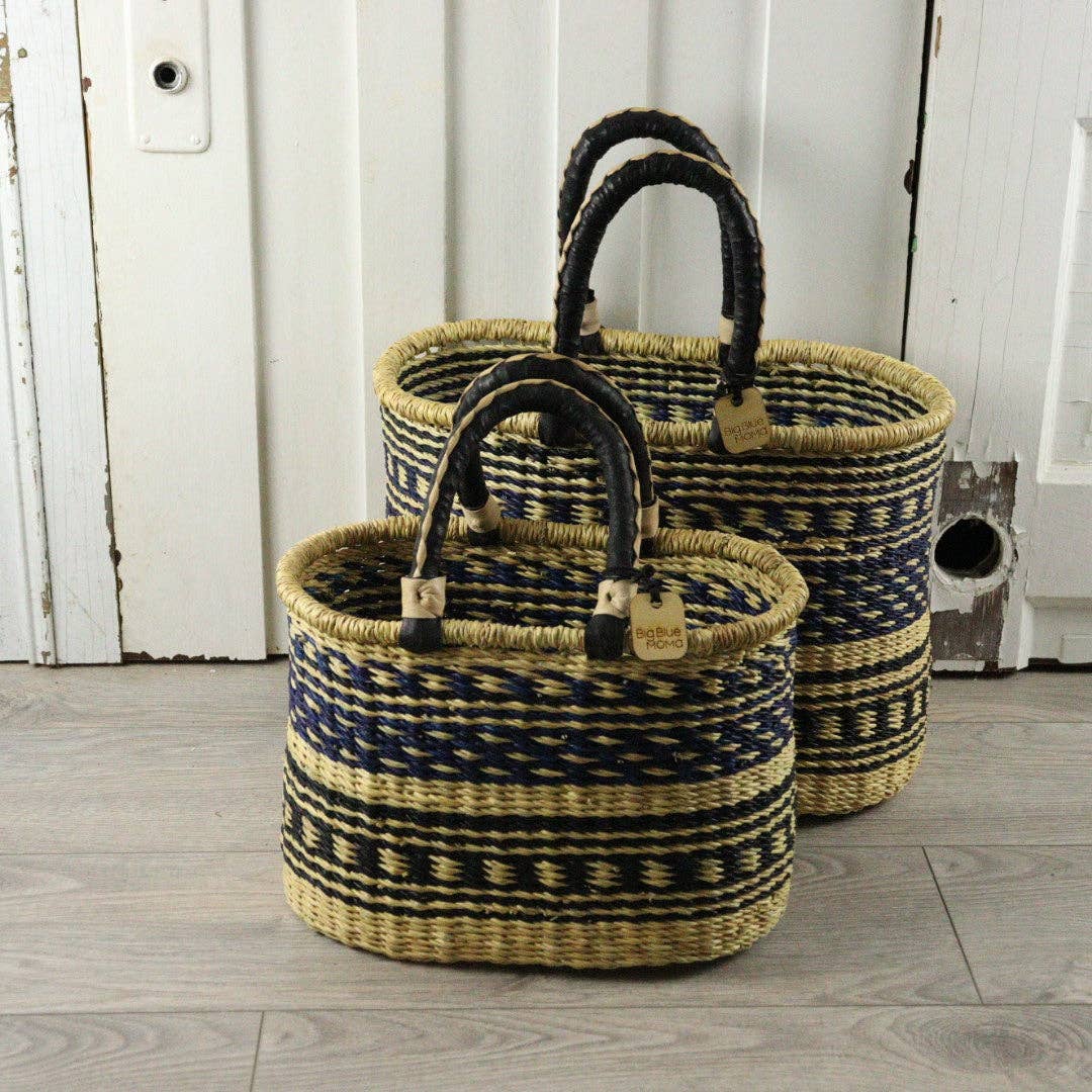 Big Blue Moma - Bolga Basket MEDIUM OVAL (Variety of Colours)