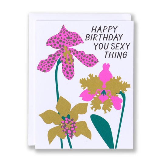 Banquet Workshop - You Sexy Thing Orchid Birthday Card