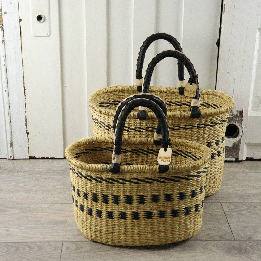 Big Blue Moma - Bolga Basket MEDIUM OVAL (Variety of Colours)