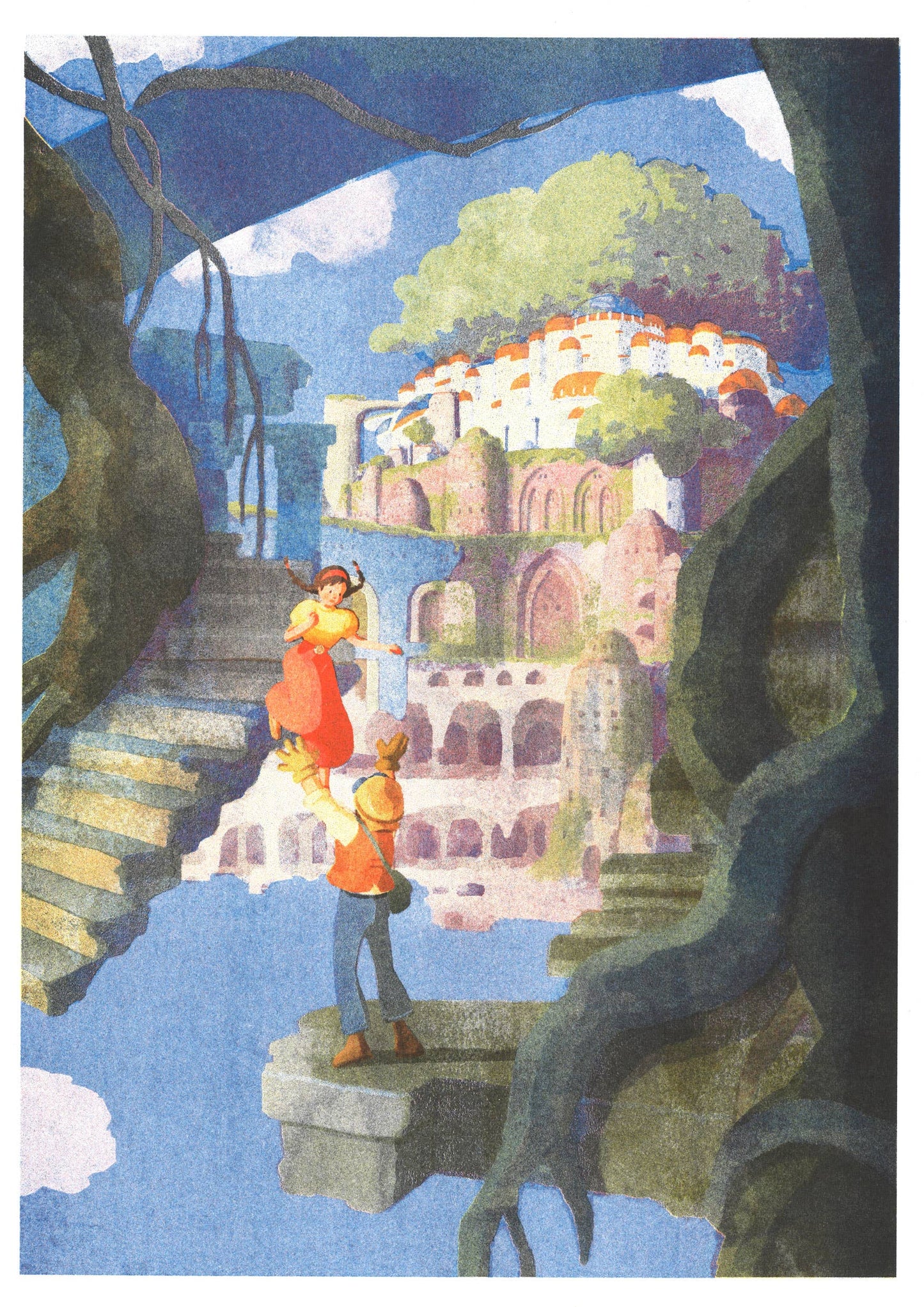 KIBLIND Atelier - CASTLE IN THE SKY Hifumiyo (A3 Print)