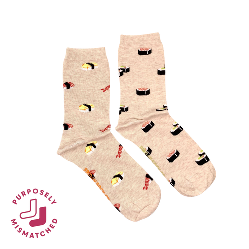 Friday Sock Co. - Women’s Beige Sushi Socks
