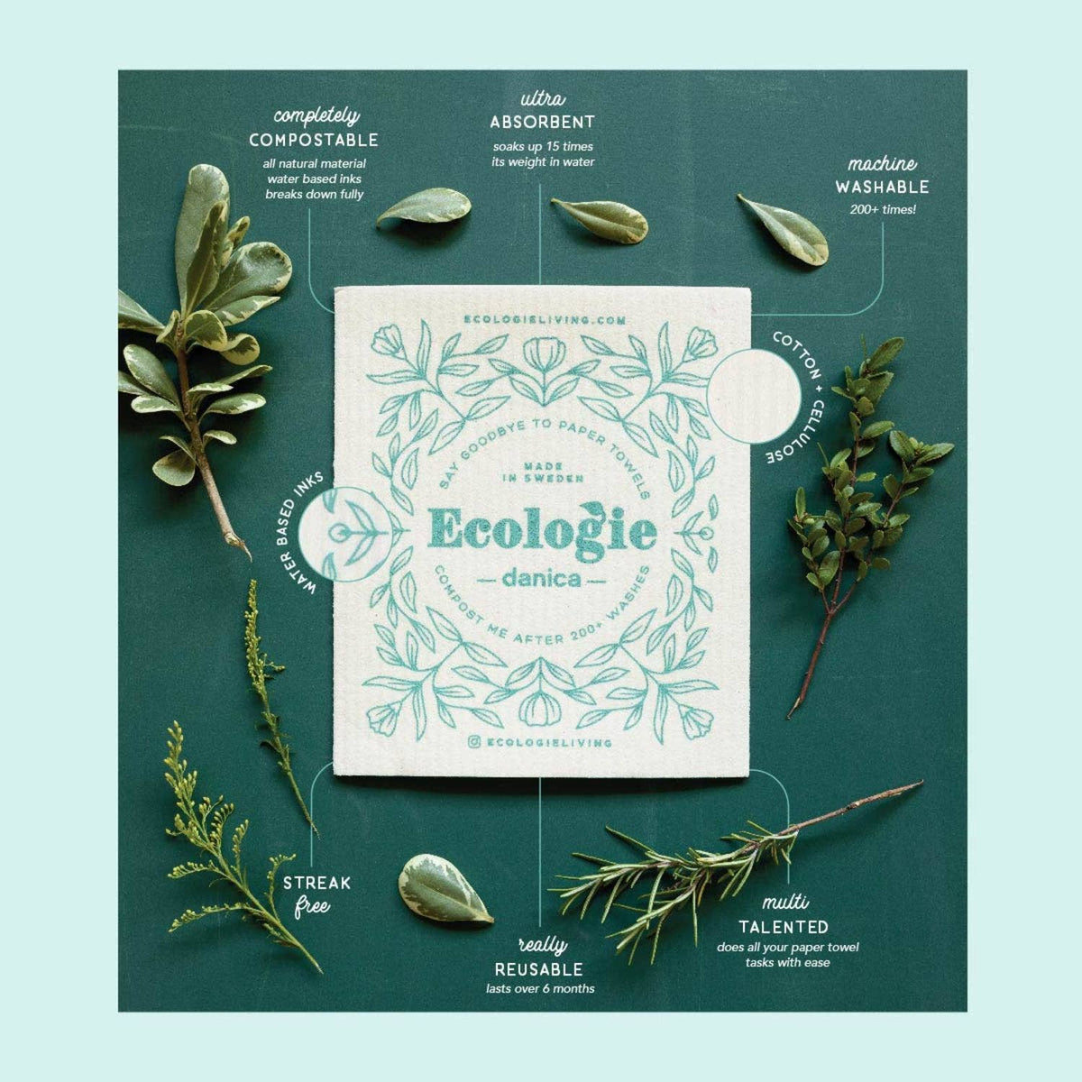 Ecologie - Berry Bramble Swedish Dishcloth
