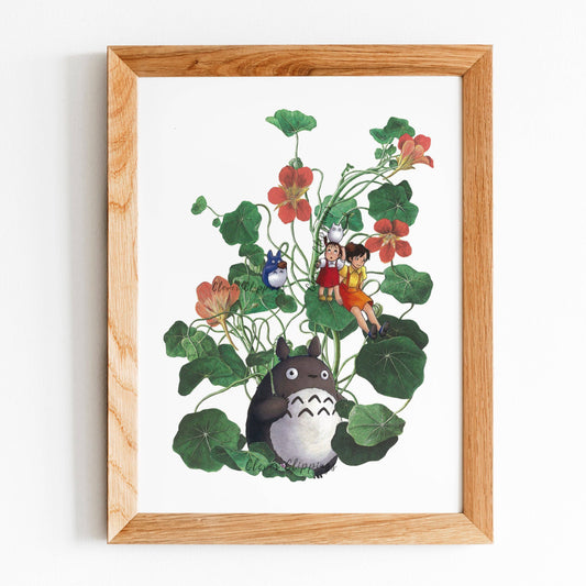 Clever Clippings - Ghibli Inspired: Totoro - Whispers of Adventure (8" X 10")