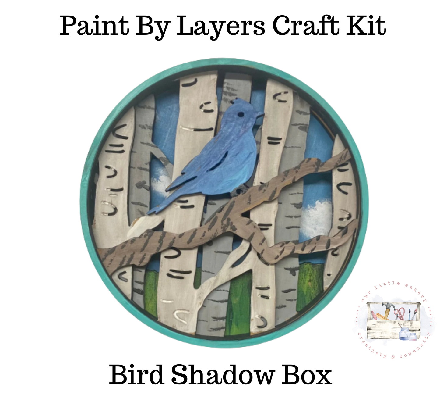 Our Little Makery - Bird Shadow Box Kit