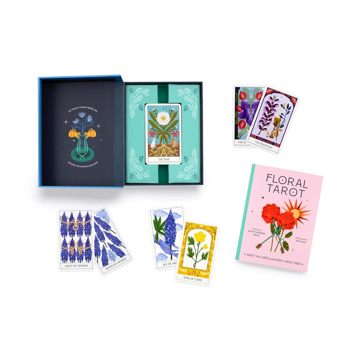FLORAL TAROT - 78 Cards w/ Guidebook