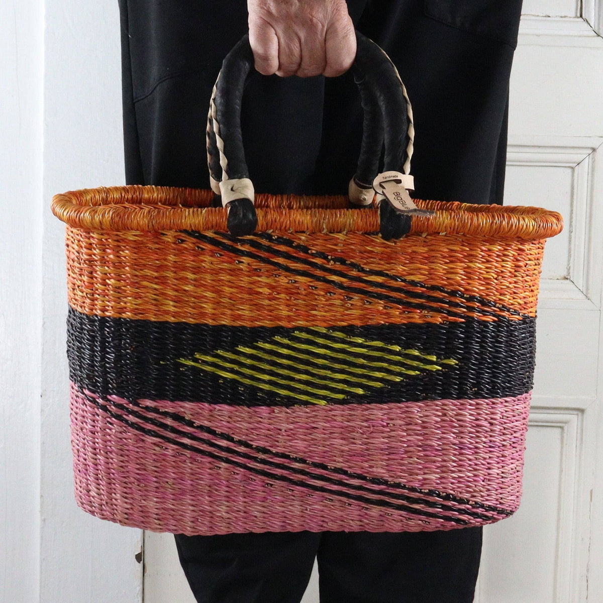 Big Blue Moma - Bolga Basket LARGE OVAL (Variety of Colours)
