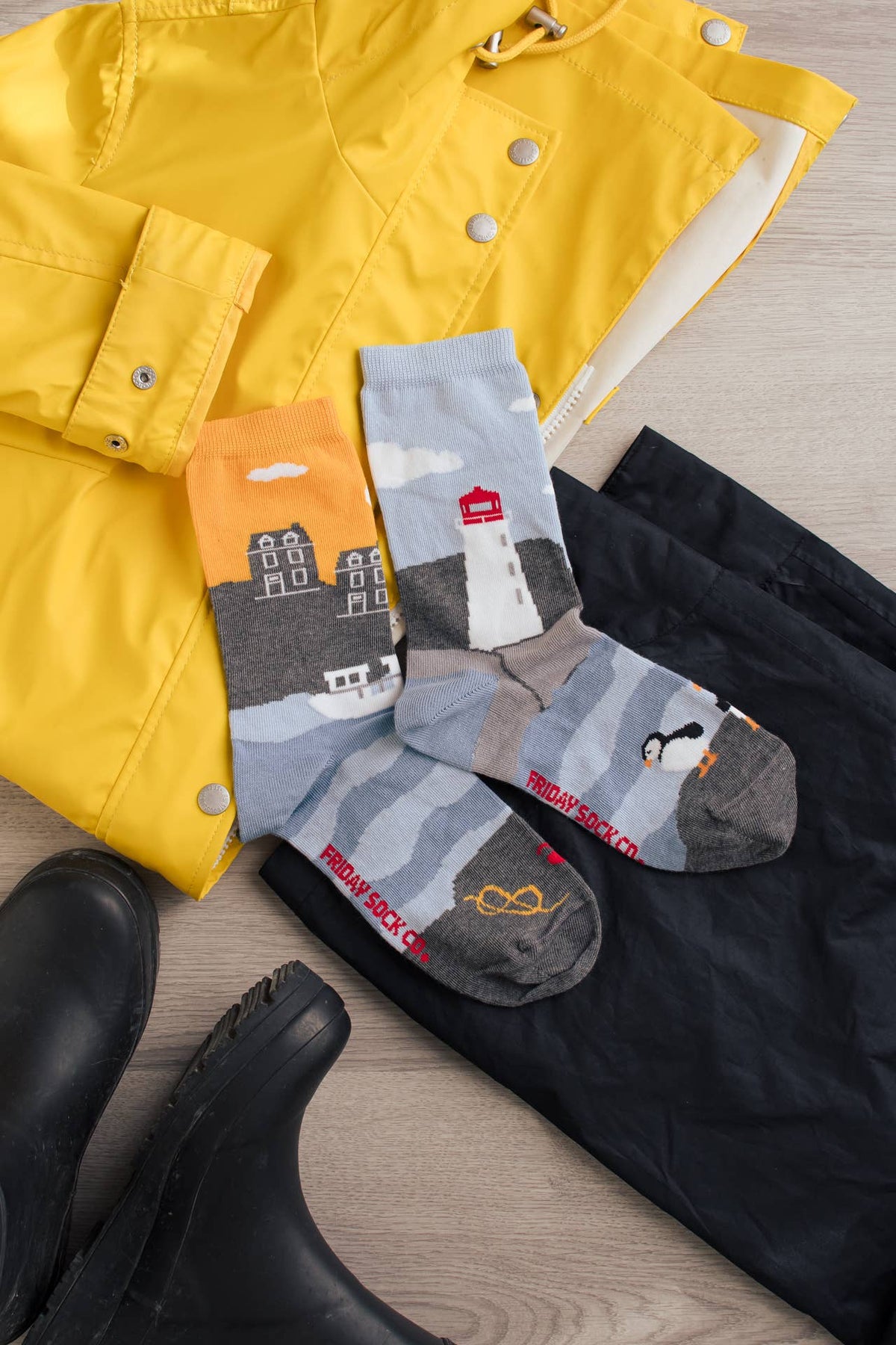 Friday Sock Co. - Men's East Coast Canadian Landscape Mid-Calf Socks