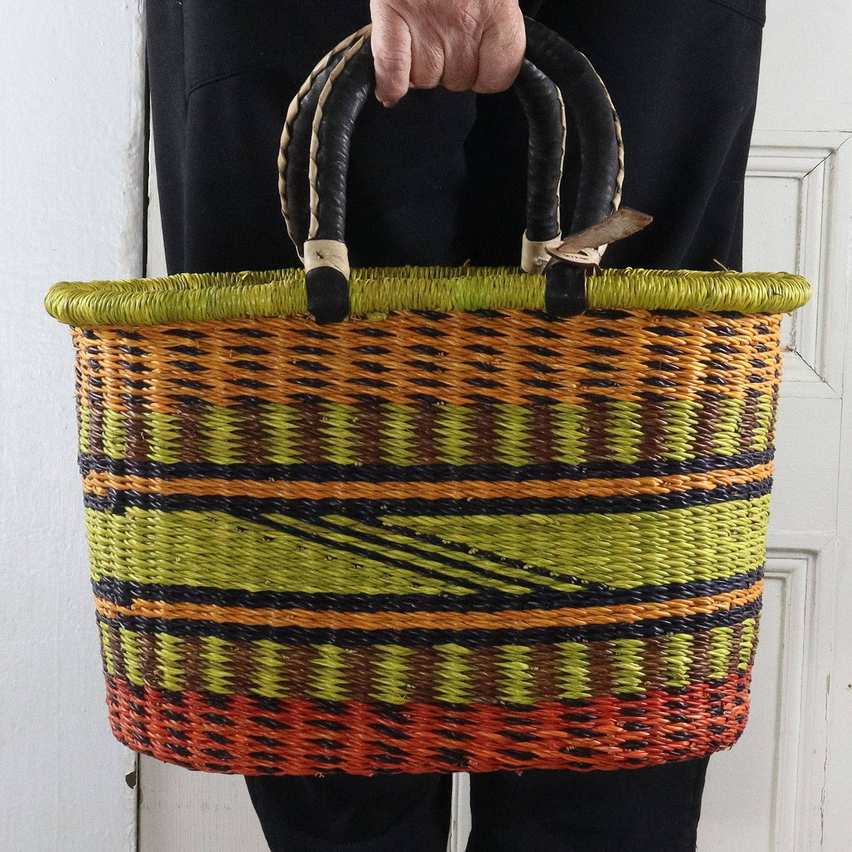 Big Blue Moma - Bolga Basket LARGE OVAL (Variety of Colours)