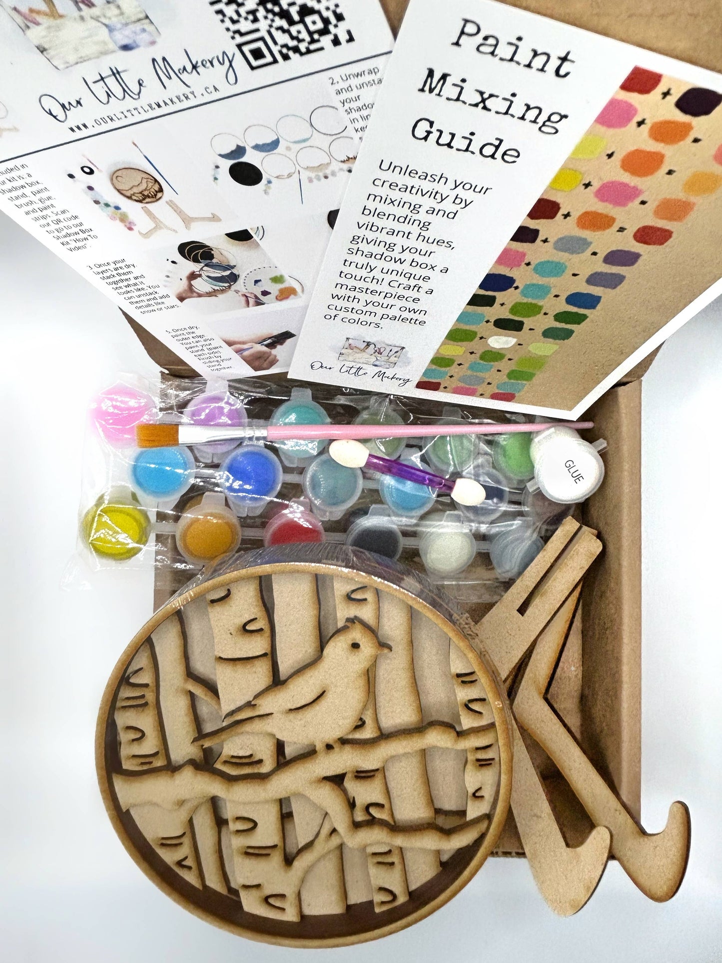 Our Little Makery - Bird Shadow Box Kit