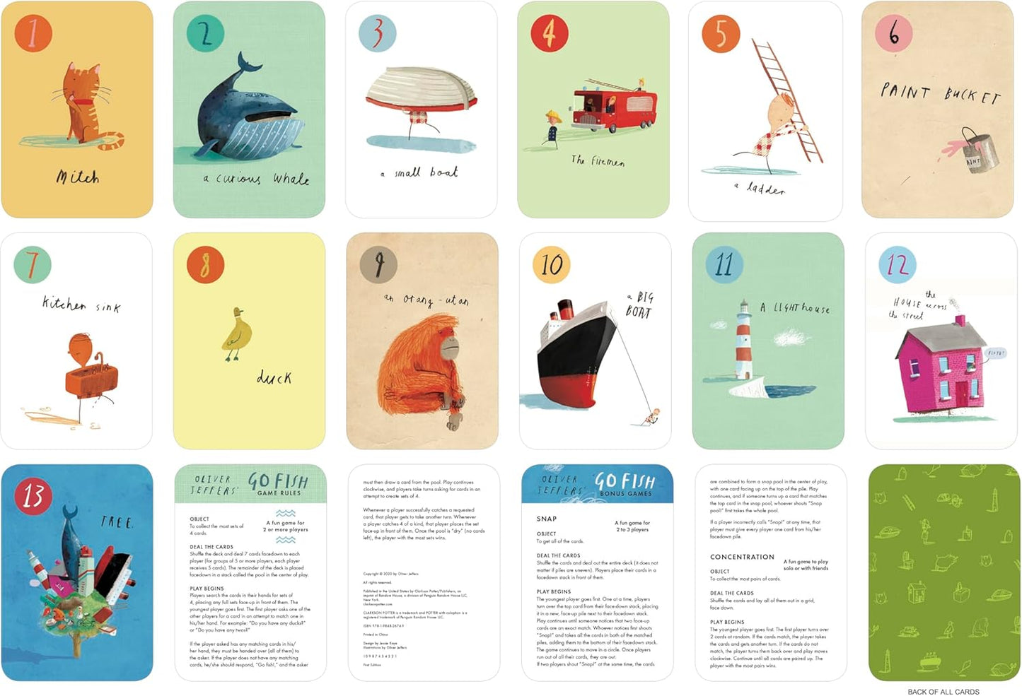 GO FISH - Oliver Jeffers 3-in-1 Card Deck
