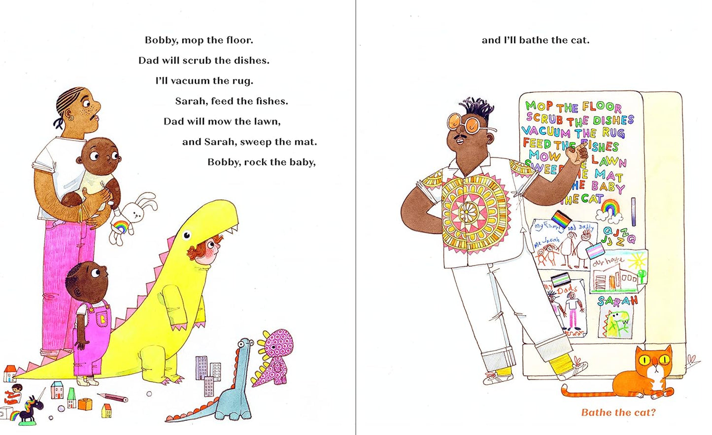 BATHE THE CAT - Hardcover Picture Book