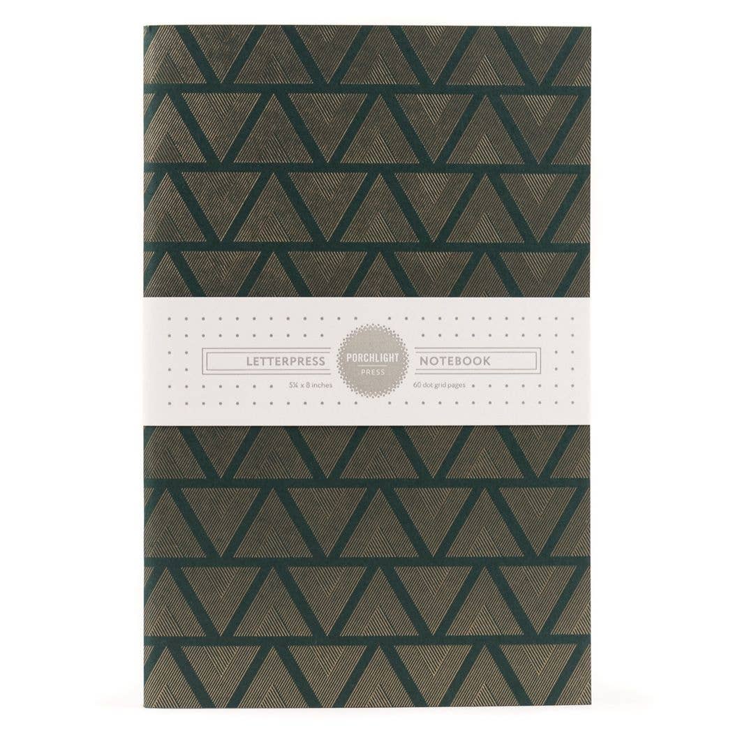 Porchlight Press - Triangles Foil Large Notebook (Plain Pages)
