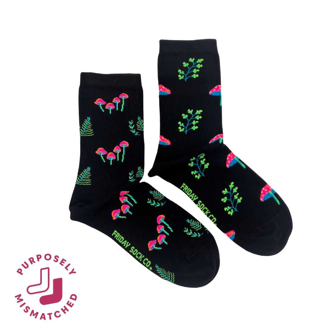 Friday Sock Co. - Women's Neon Mushroom Socks