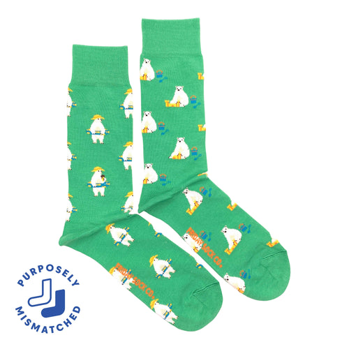 Friday Sock Co. - Men's Polar Bear at the Beach Socks