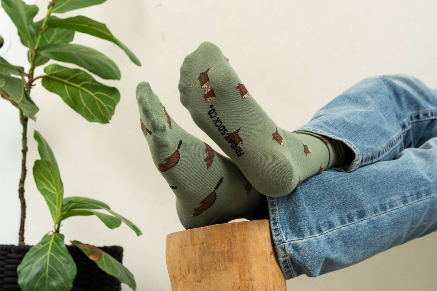 Friday Sock Co. - Men's Beaver & Log Mismatched Socks